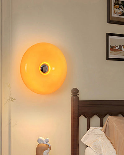 The Nordic Orb | Amber Glass Wall Sconce
