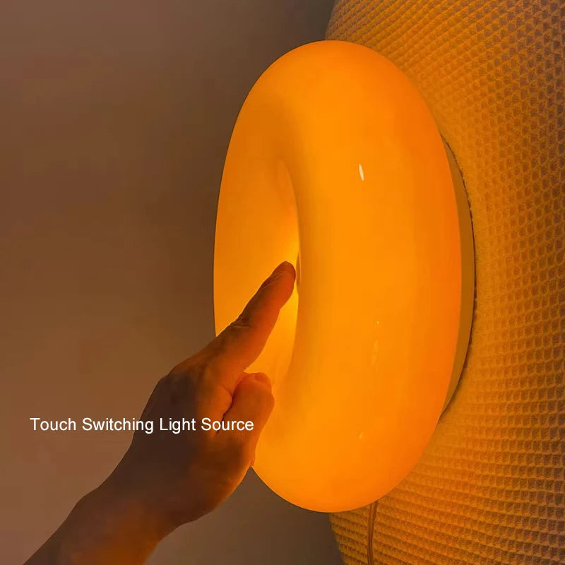 The Nordic Orb | Amber Glass Wall Sconce