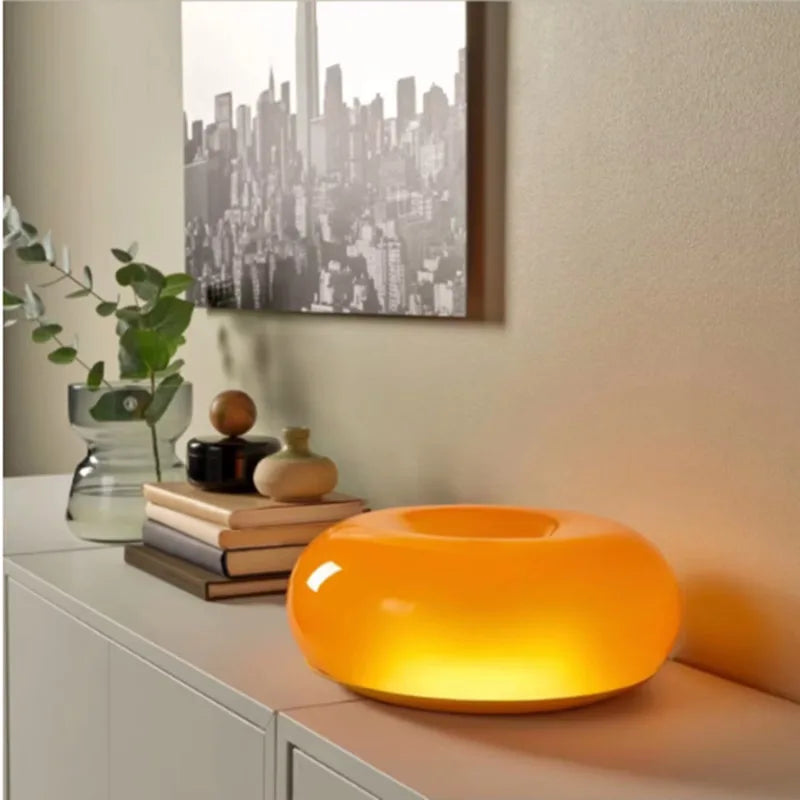 The Nordic Orb | Amber Glass Wall Sconce